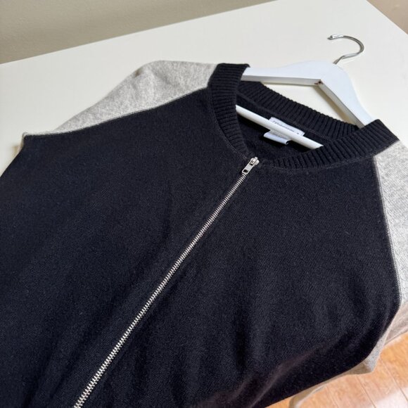 Cashmere101 100% Cashmere Bomber Zip Cardigan - Picture 5 of 10